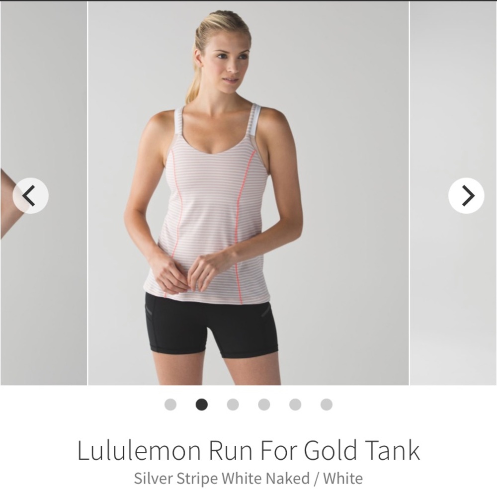 Lululemon Run for Gold striped tank